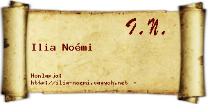 Ilia Noémi névjegykártya